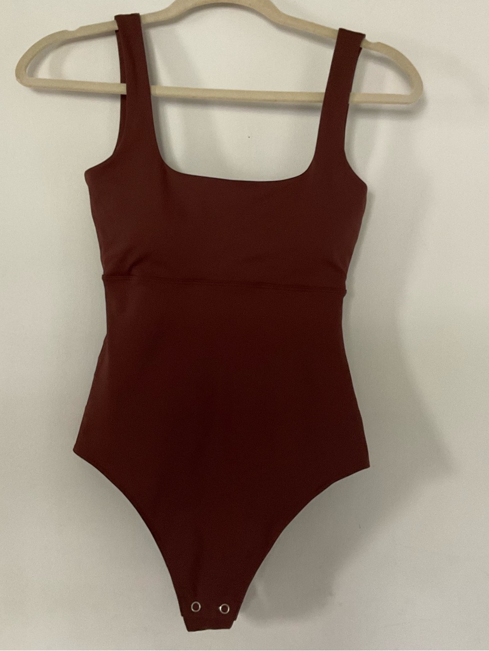 active by teal square neck bodysuit S